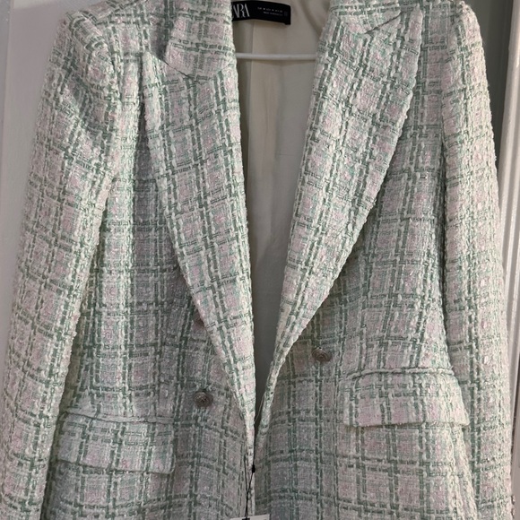 Zara tweeted set - weave jacket and shorts - Picture 5 of 6